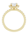 Halo Ring Oval Gelbgold