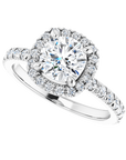Halo Ring Weißgold