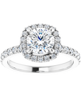 Halo Ring Weißgold