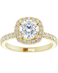 Halo Ring Gelbgold