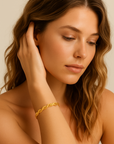 Doppelreihiges Armband und 18 Karat vergoldet
